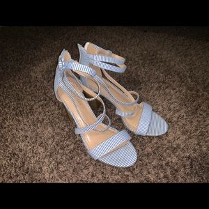 Lauren Conrad blue/white stripped shoes